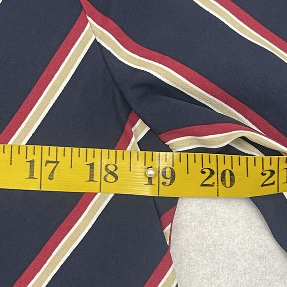 Misguided Blouse Womens Size 10 Striped V Neck Surplice Wrap Long Sleeve Top - Picture 7 of 12